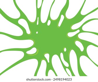 Green mucus splash. Toxic goo. Messy blot