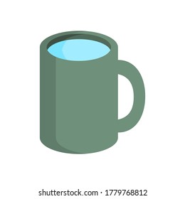 Green Mug Vector Image Design