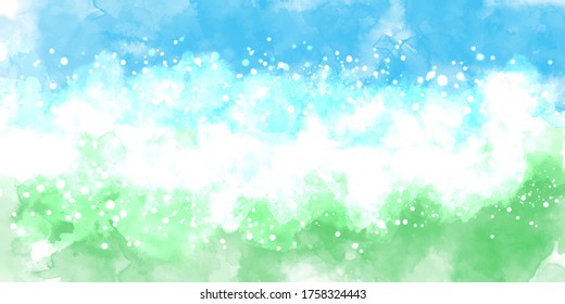 Green multicolor background watercolor. Green multicolor splash watercolor. Water color backdrop. Green multicolor background watercolor. Abstract multicolor splash watercolor on white background.