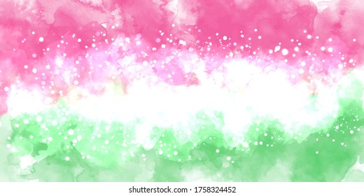 Green multicolor background watercolor. Green multicolor splash watercolor. Water color backdrop. Green multicolor background watercolor. Abstract multicolor splash watercolor on white background.