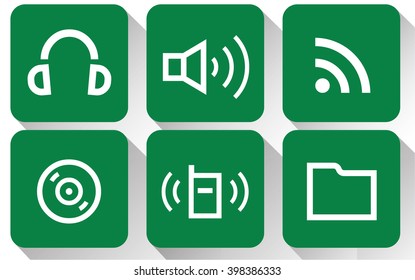 green multimedia icon