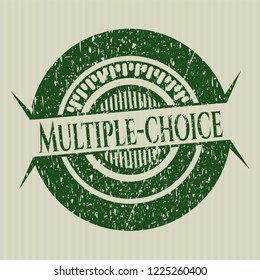 Green Multiple-choice distress rubber stamp
