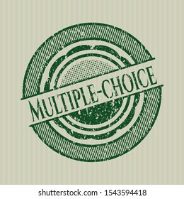 Green Multiple-choice distressed rubber stamp