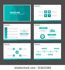 Green Multipurpose Infographic Elements And Icon Presentation Template Flat Design Set For Advertising Marketing Brochure Flyer Leaflet