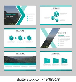 Green multipurpose presentation templates Infographic elements flat design set for brochure flyer leaflet marketing advertising