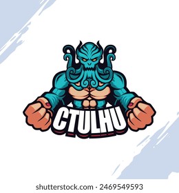 Green Muscular Body Builder Ocean Monster Mascot