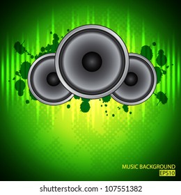 Green music background