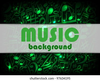 green music card. vector illustration