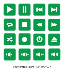Botón de icono del paquete de música verde