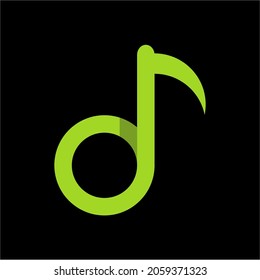 Green musical notes icon Vector Image