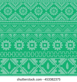 green native american ethnic pattern theme vector art