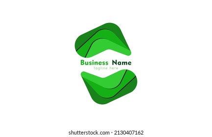 Green Natural Abstract Logo Design template