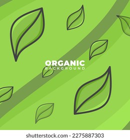 green natural background design with leaves that compose it
