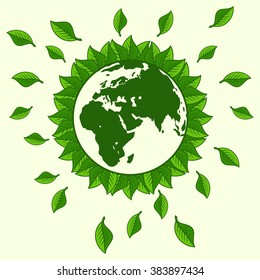 Green and Natural Background. Fresh concept, Go Green campaign poster