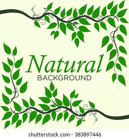 Green and Natural Background. Fresh concept, Go Green campaign poster