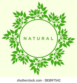 Green and Natural Background. Fresh concept, Go Green campaign poster