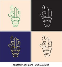 Green natural cactus Vector design - cactus vector