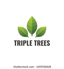 green natural leaf logo design vector concept with flat style. suitable for your business