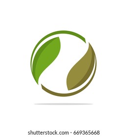 Green Natural Leaf Logo Template Illustration Design. Vector EPS 10.
