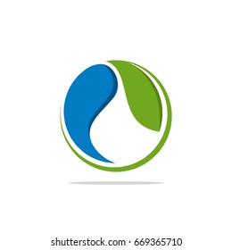 Green Natural Leaf Logo Template Illustration Design. Vector EPS 10.