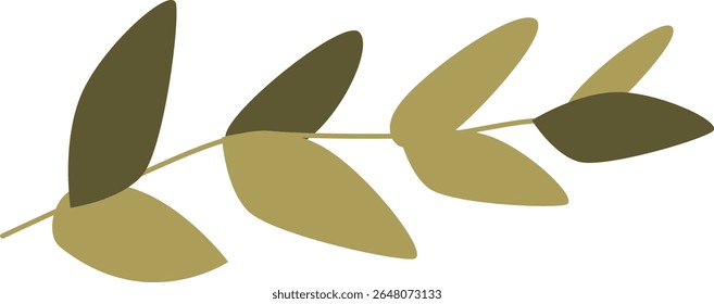 Verde folhas naturais galho vetor ilustração