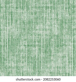 Green Natural Linen Texture Border Background. Old Flax Fibre Seamless Pattern. Organic Yarn Close Up Weave Fabric Ribbon Sack Cloth Packaging Canvas Vector