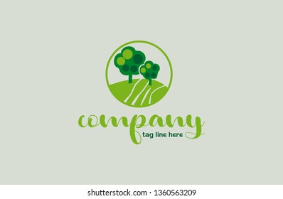 Green Natural  Modern Design Logos 