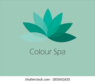 Green  natural spa logo vector with high quality resolution and vibrant background for any beauty companies.