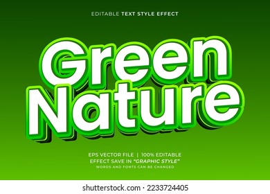 Texteffekt von Green Nature 3d und bearbeitbarer Texteffekt