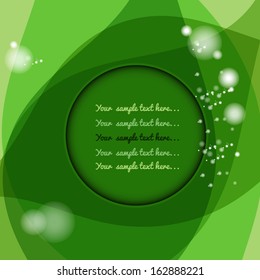 Green nature abstract vector background