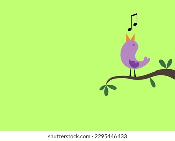fondo de naturaleza verde con canto de pájaro 