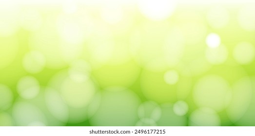 Fondo verde de la naturaleza con Bokeh con la malla del degradado, Ilustración vectorial