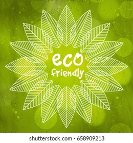 Green nature background with creative leaves decoration for Eco Friendly concept.