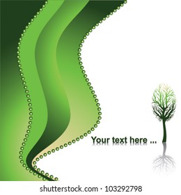 green nature background - eco concept, vector illustration