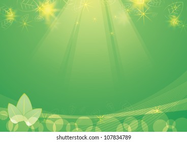 Green nature background. Eco concept illustration. Abstract green vector illustration