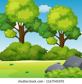 Ilustración de fondo de naturaleza verde