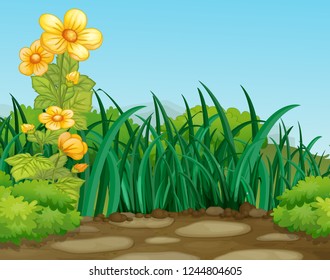 A green nature background illustration