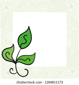 Green nature background. Vector illustration