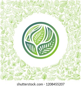 Green nature background. Vector illustration