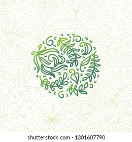 Green nature background. Vector illustration