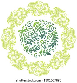 Green nature background. Vector illustration