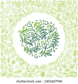 Green nature background. Vector illustration
