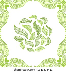Green nature background. Vector illustration