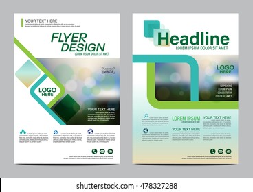 Green nature Brochure Layout design template. Annual Report Flyer Leaflet cover Presentation Modern background. illustration vector in A4 size
