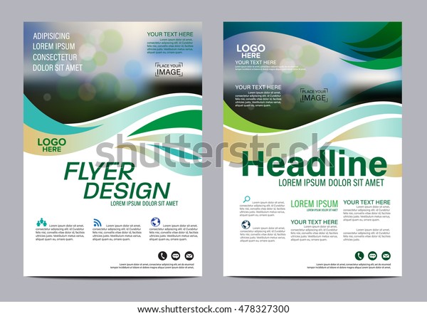 Green Nature Brochure Layout Design Template Stock Vector Royalty Free