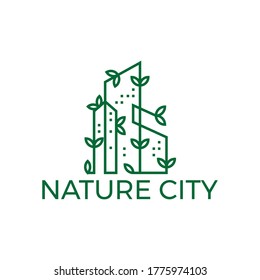 Green Nature City Logo Vector Illustration
