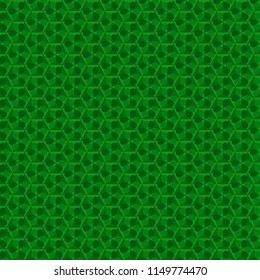 Green Nature Clover Hexagon Seamless Pattern