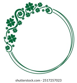 green  nature clover plant frame border 03