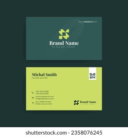 Conception de la carte de visite Green Nature Color 
