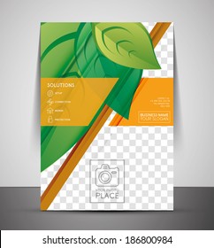 Plantilla de impresión de concepto de naturaleza verde - Volante corporativo